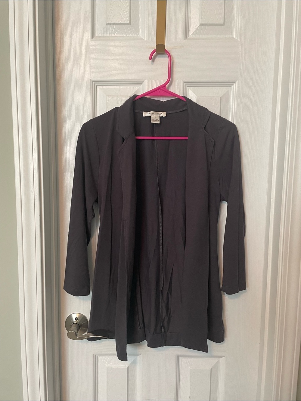August Silk Open Front Lightweight Knit Cardigan